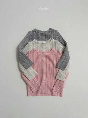 【予約】Wiggly Rib Cardigan / digreen