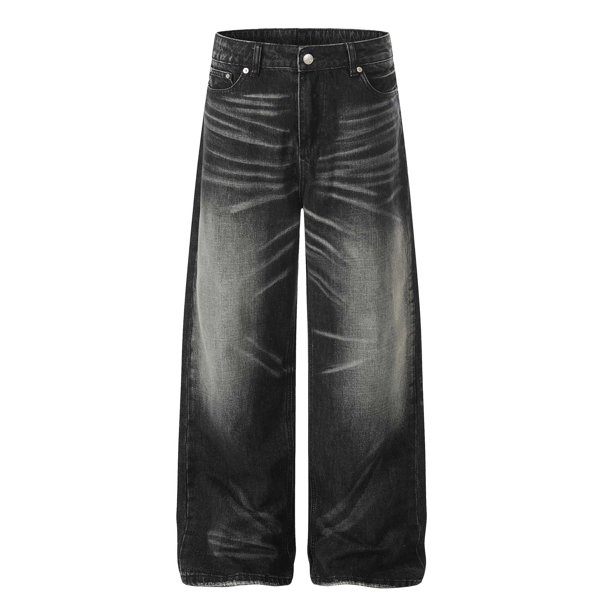即納】RADIANT / LECYTO shadow washed curved denim pants | PAY ID