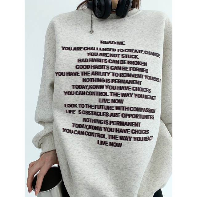 lettering print sweatshirt　レタリングプリントスウェットシャツ　J0591