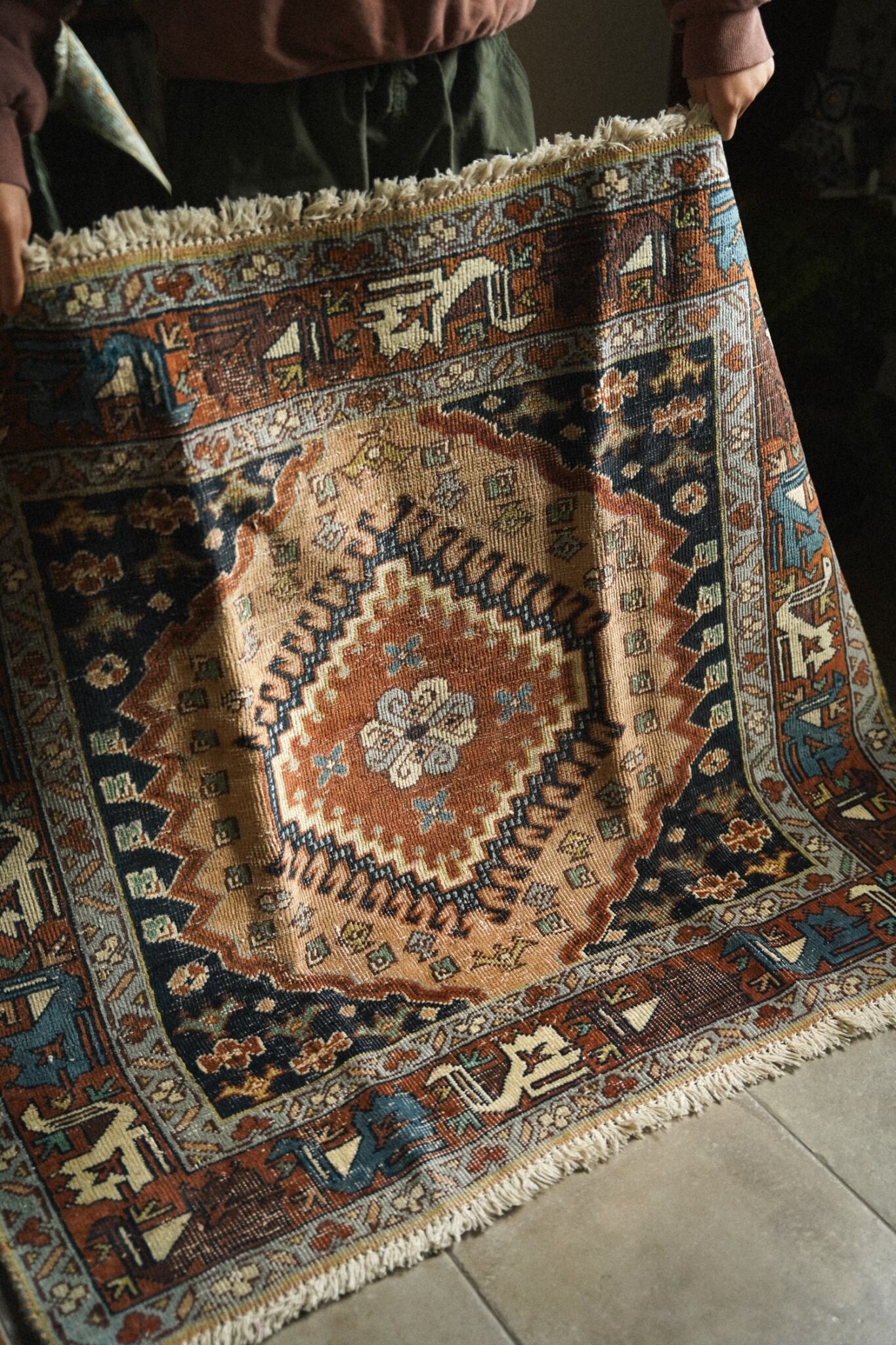 1210-Antique Afshar rug