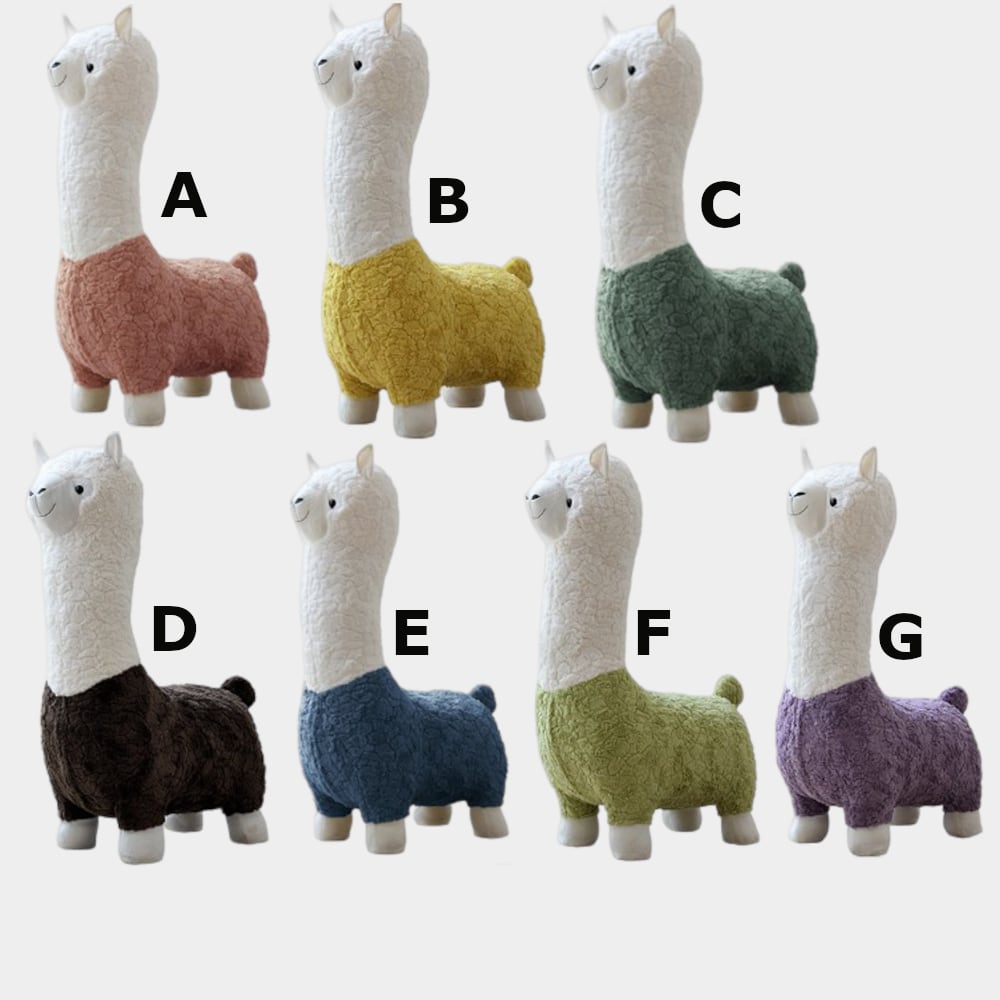 スツール 椅子 ぬいぐるみ 動物 アルパカ アルパカモデルのぬいぐるみ
