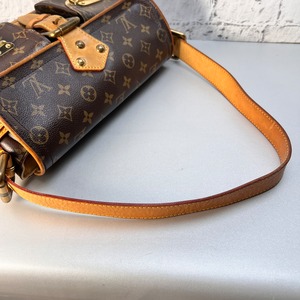 LOUIS VUITTON ルイヴィトン ハドソン モノグラム レザー ショルダーバッグ ブラウン A-12283