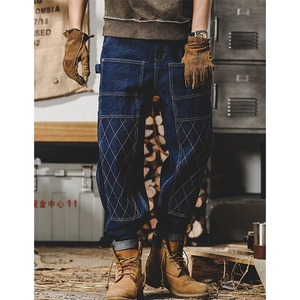 Mulch pocket design denim pants P344
