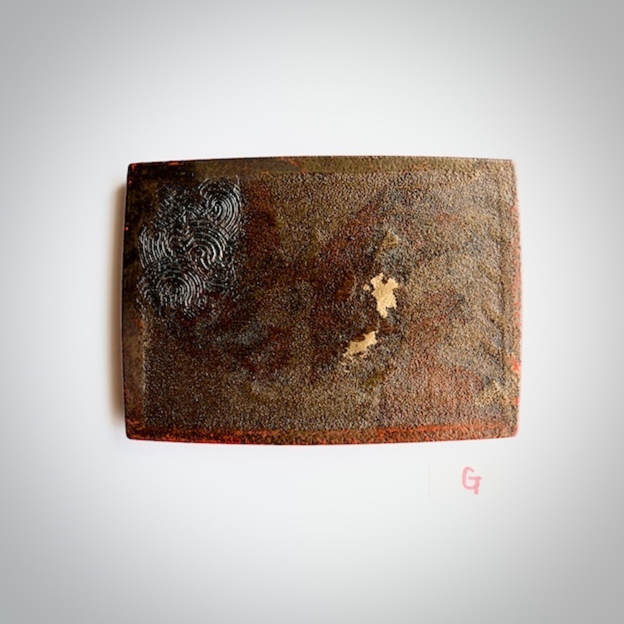 藤野征一郎　菓子皿・コースター 長方形　箔 (1枚）Seiichiro Fujino – Rectangular Confectionery Plate / Coaster［2104150000229］