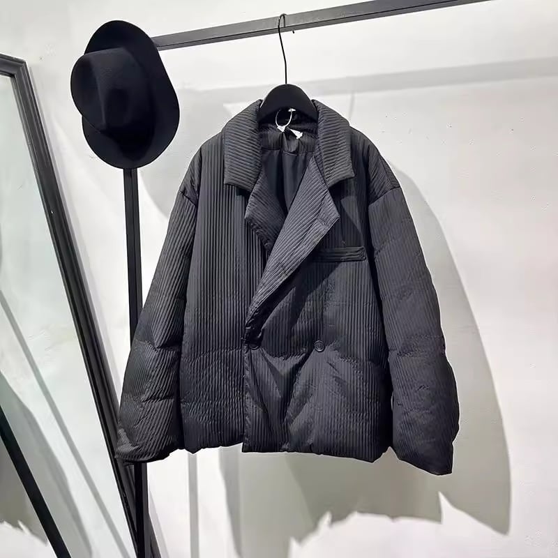 ストライプキルティングショートジャケットコート 1color MOJ0306