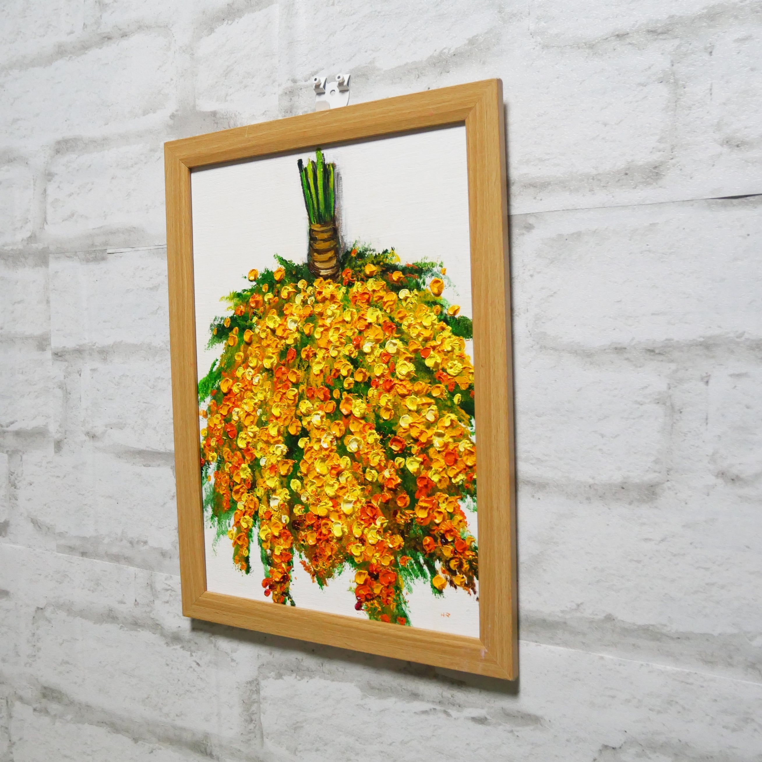 油絵 油彩 油彩画 絵 絵画 【ミモザのスワッグ】 | Pay ID 油絵 油彩 油彩画 絵 絵画 【ミモザのスワッグ】 | Pay ID