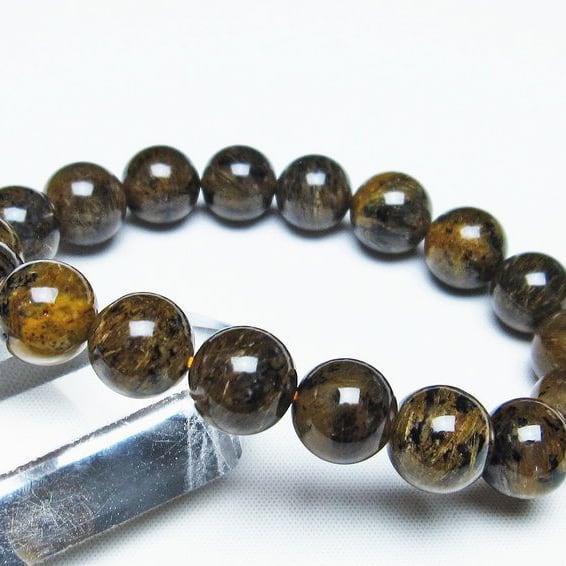 ルチルインアゲート ブレスレット 12mm アゲット 一点物 [M便 1/10] 111-29796