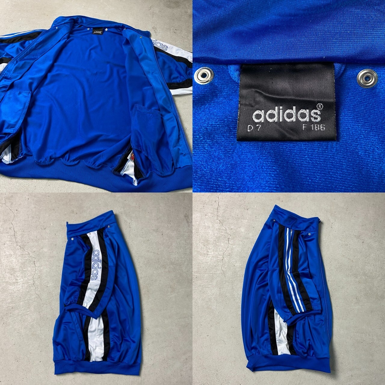 80年代 adidas アディダス 半袖 切り替え ジャージ トラックジャケット 