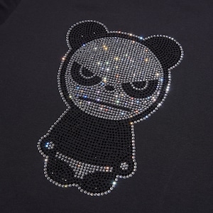 送料無料【HIPANDA ハイパンダ】メンズ ラインストーン Tシャツ MEN'S RHINESTONE PANDA SHORT SLEEVED T-SHIRT / WHITE・BLACK