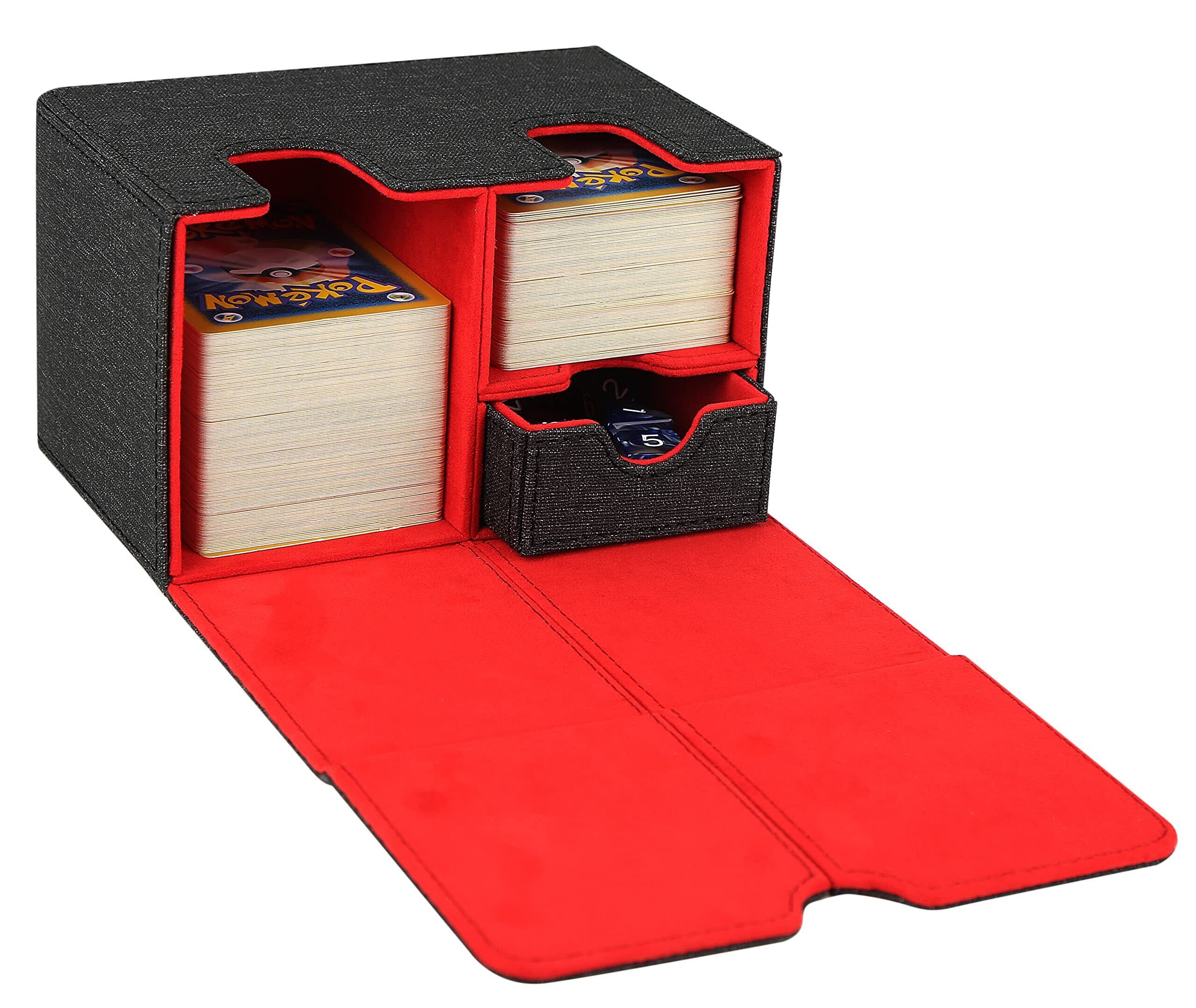 venssu 大容量トレーディングカードケース (レザー調デッキケース5個付き)