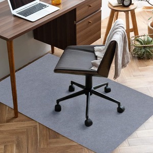 【新着特価】チェアマット カーペット対応 140×90cm 厚み4mm 床保護マット ズレない デスク 椅子 マット 吸音 床傷防止 滑り止 丸洗い可能 グレー