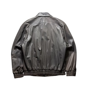 ZILLI gray color leather blouson