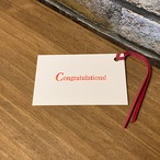 メッセージカード　Congratulations! 　ライトベージュ