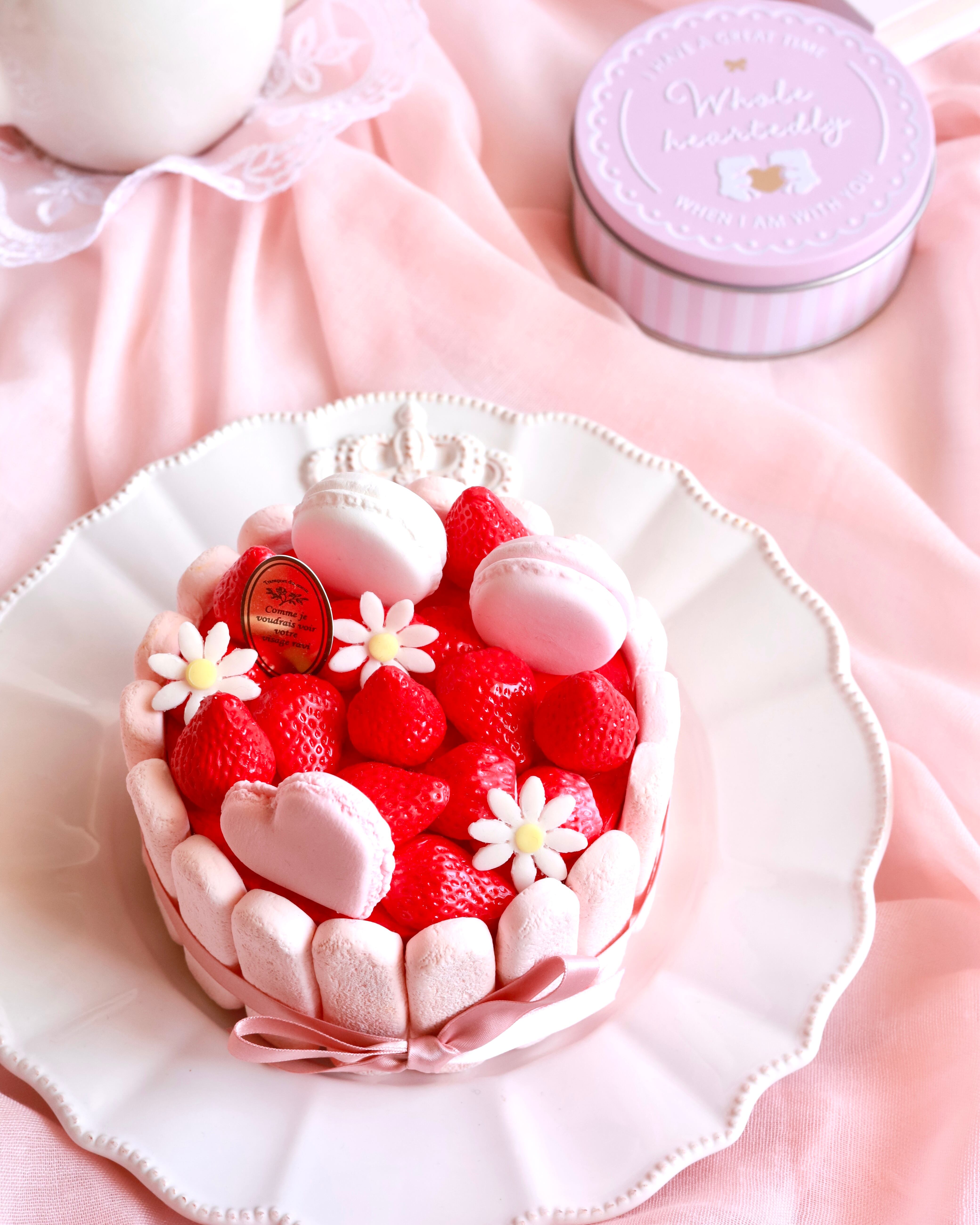 未使用リボンとお花のビスケットリング 茶×ピンク BABY,THE STARS 未使用リボンとお花のビスケットリング 茶×ピンク BABY,THE STARS BABY,THE