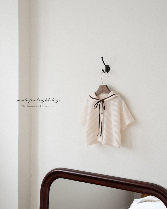 《入荷待ち》送料無料【anggo】Sailor Collar Tee