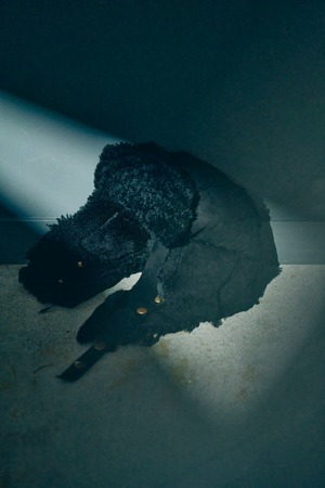 GOODKARMA DEVELOPMENT MOUTON BOMBER CAP "MOORE" BLACK