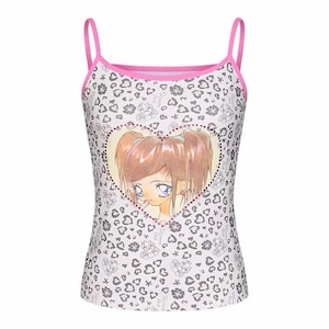 [BETWEENAND] Leopard Pattern Girls Tank Top