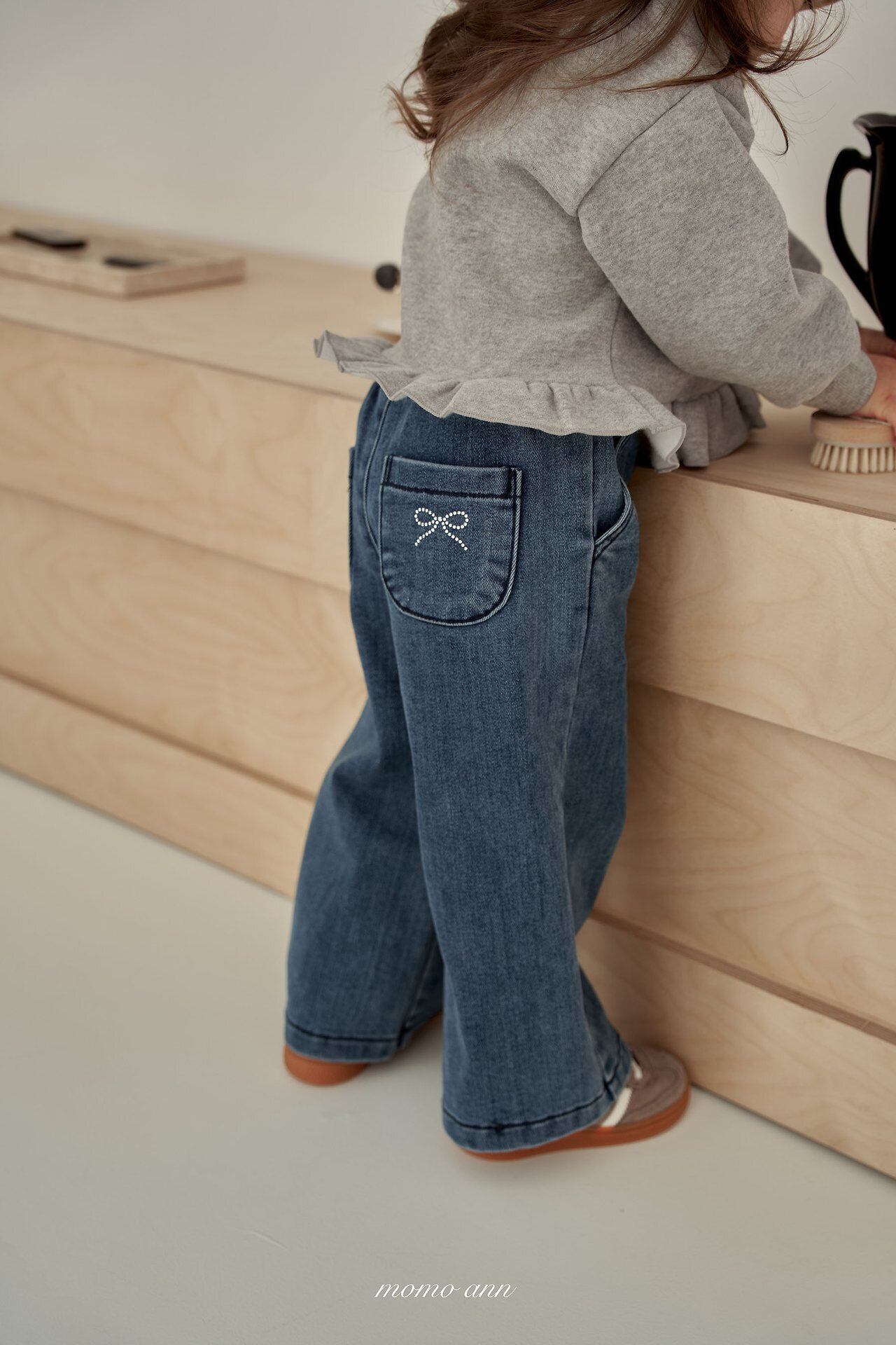 【予約】Wool Denim Pants/ momo ann