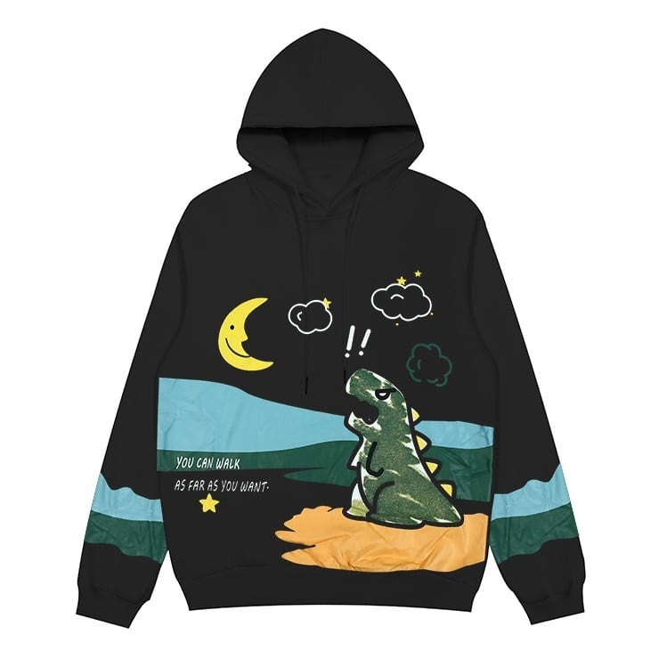 メンズ パーカー フーディー 恐竜 ダイナソー 尻尾 個性派 x3892
