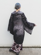 【即納品】ジョーゼット羽織　月面　[B1185 B1186]
