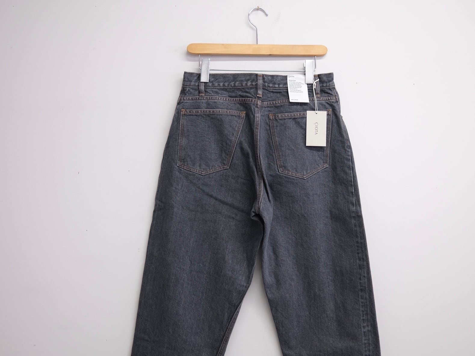 CIOTA”Wide Tapered 5 Pocket Denim Pants M GRAY “ | Lapel online store