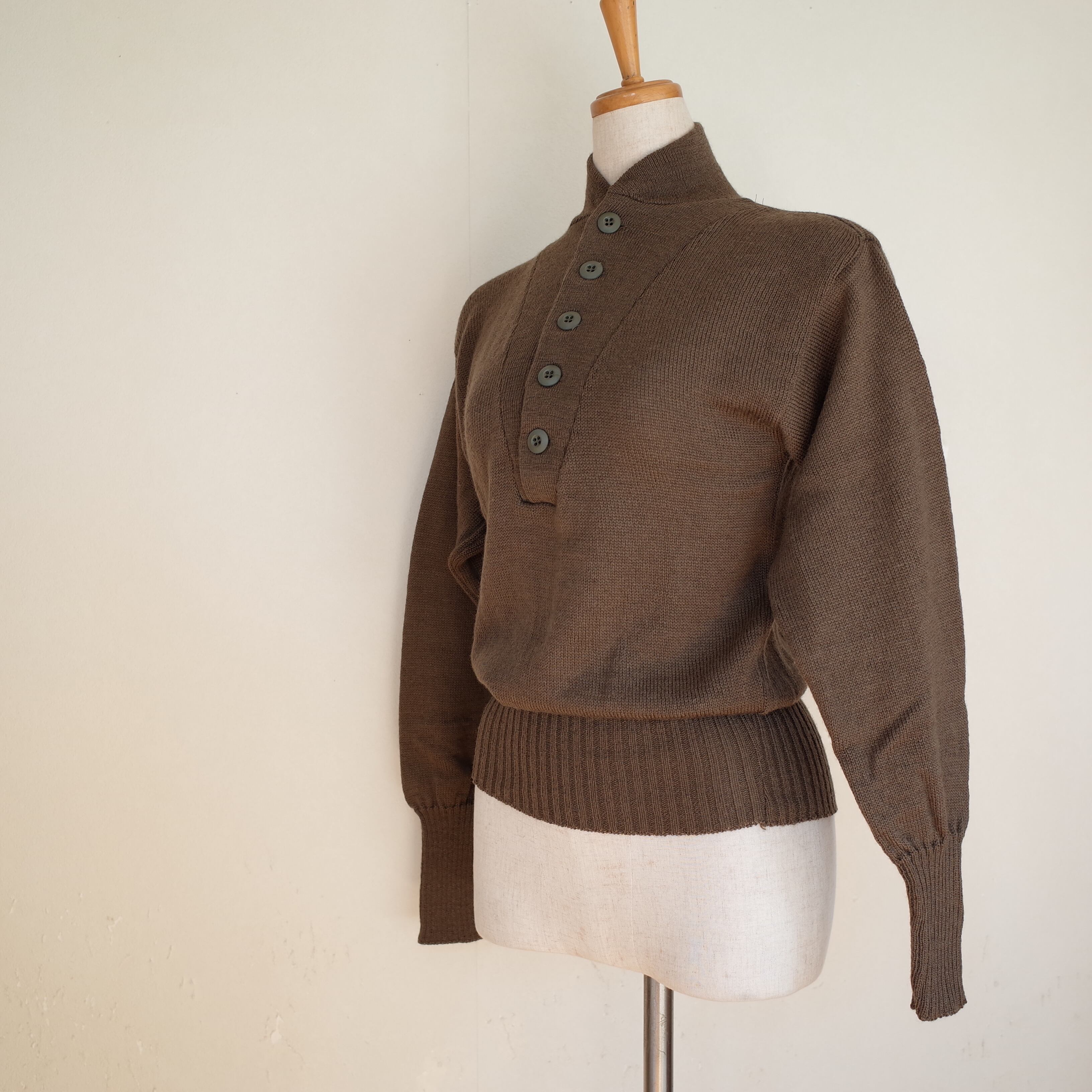 90s U.S.ARMY henry neck sweater