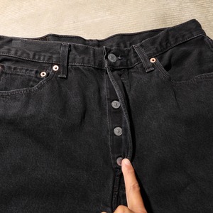 美品 34×32 Levi’s 501-0660 USA 00年 サルファーブラックデニムパンツ リーバイス