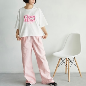 Undeny. Buggy Denim Pants【Ladies F】Pink