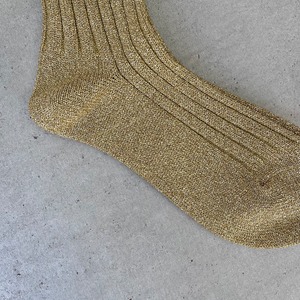 SHOWATABE / 【21.5-24.5cm】glitter Ribbed Socks