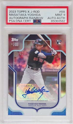 Masataka Yoshida | Boston Red Sox | 2023 Topps X J-ROD Autograph Rainbow 06/99 Rookie Card | PSA 9 Limited Edition