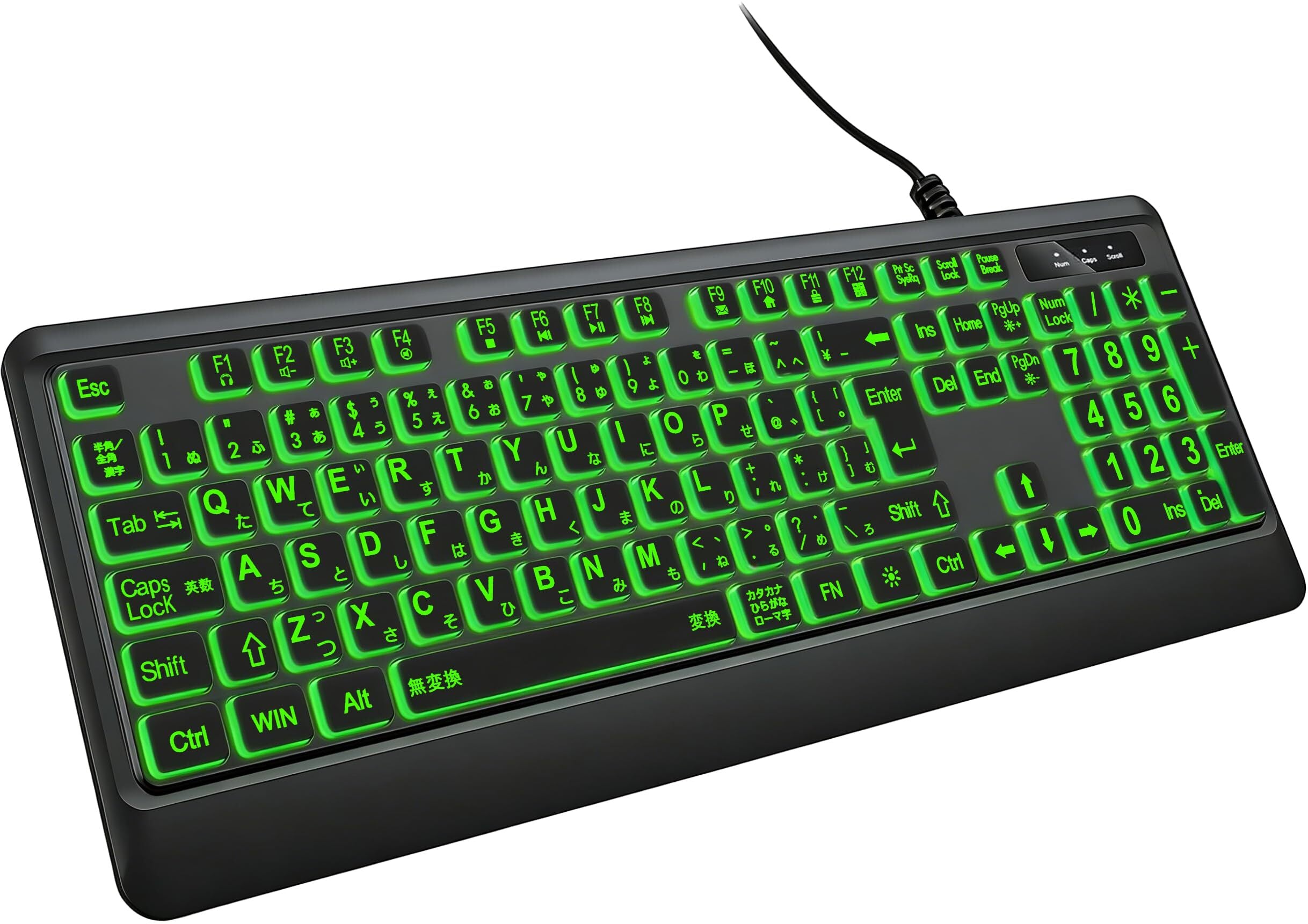 新着商品】大きめの文字 バックライト付きコンピューターキーボード