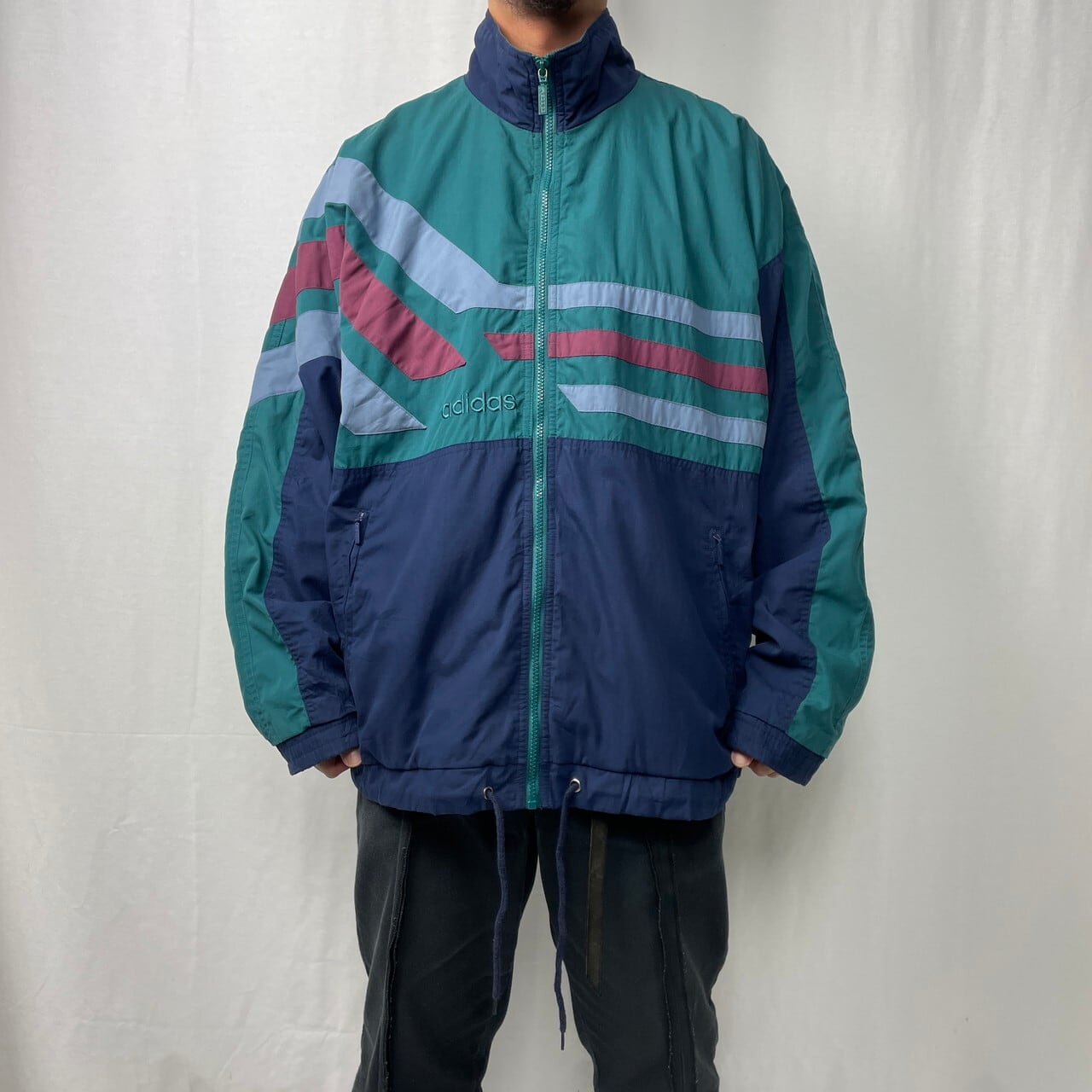 80年代 adidas アディダス ポリエステル×コットン トラックジャケット