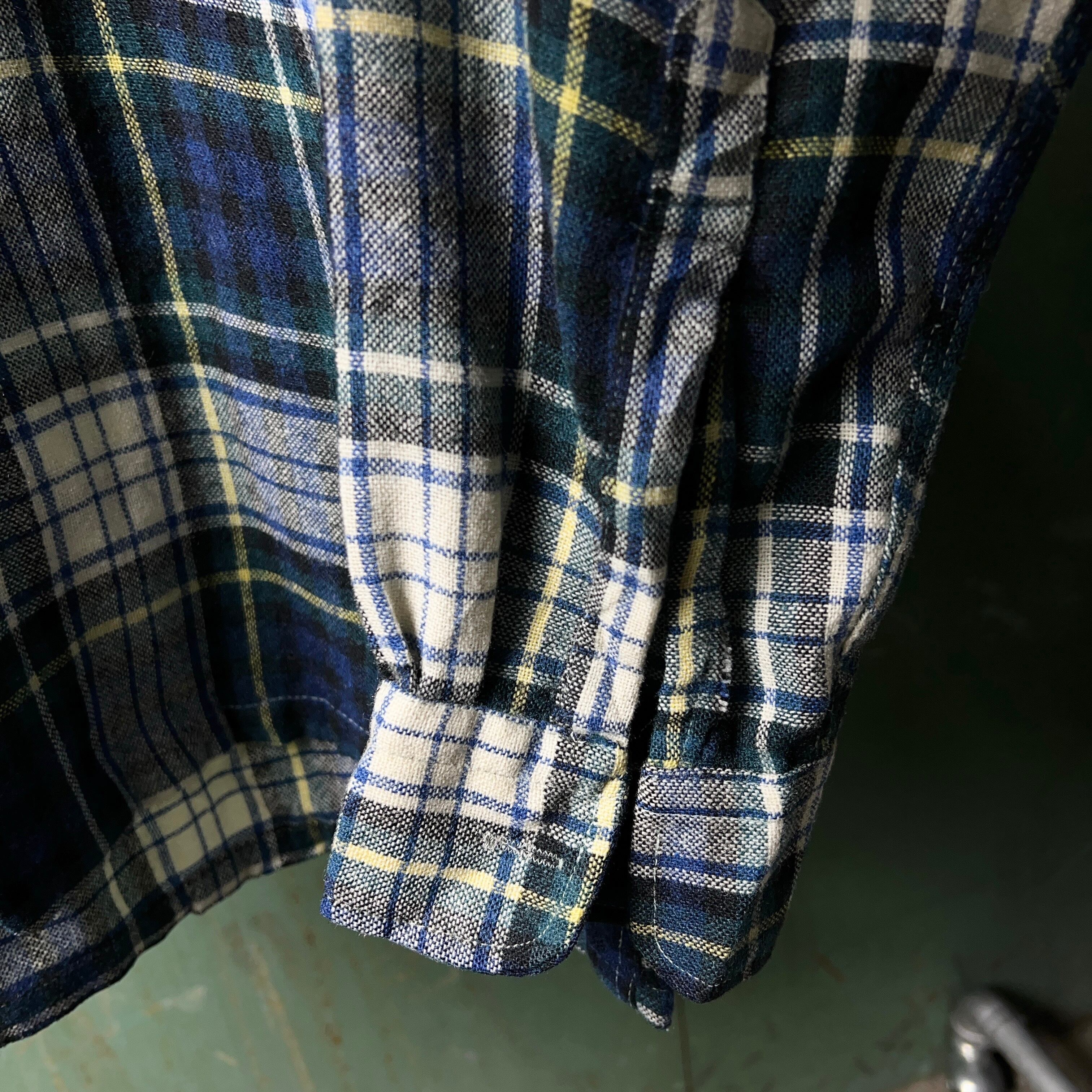 1970's JCPenney TOWN CRAFT Plaid Wool Shirt 70年代 JCペニー タウン