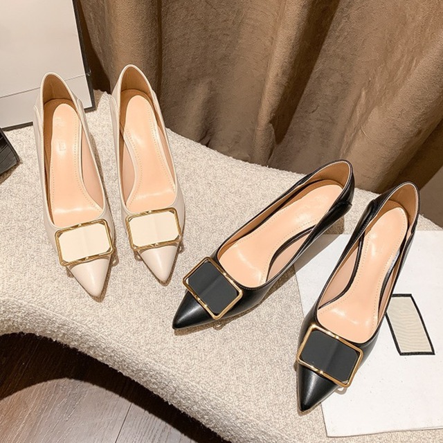 Elegant Square Pumps ( 2color )