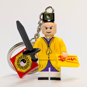 ♧再入荷!【 ブロックフィギュアキーホルダー / 番外編 】霊幻道士 / 道士カオ ( ガウ ) / ラム・チェンイン 〚アメリカン雑貨 アメトイ〛