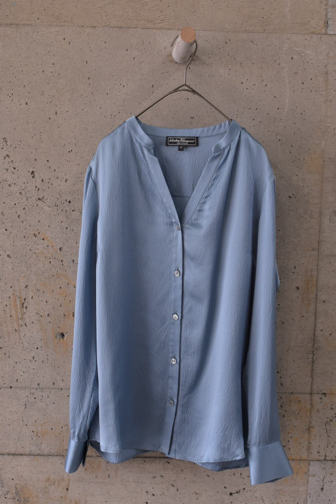 Beautiful blue silk blouse