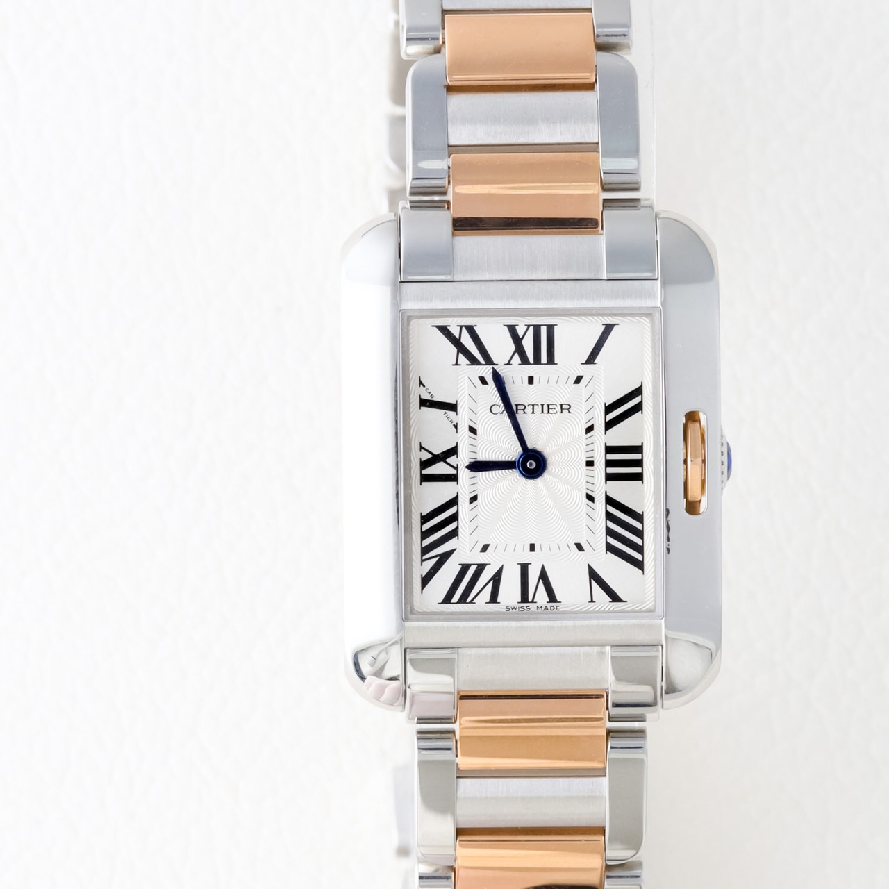 コピー:カルティエ タンクアングレーズ SM ピンクゴールドコンビ