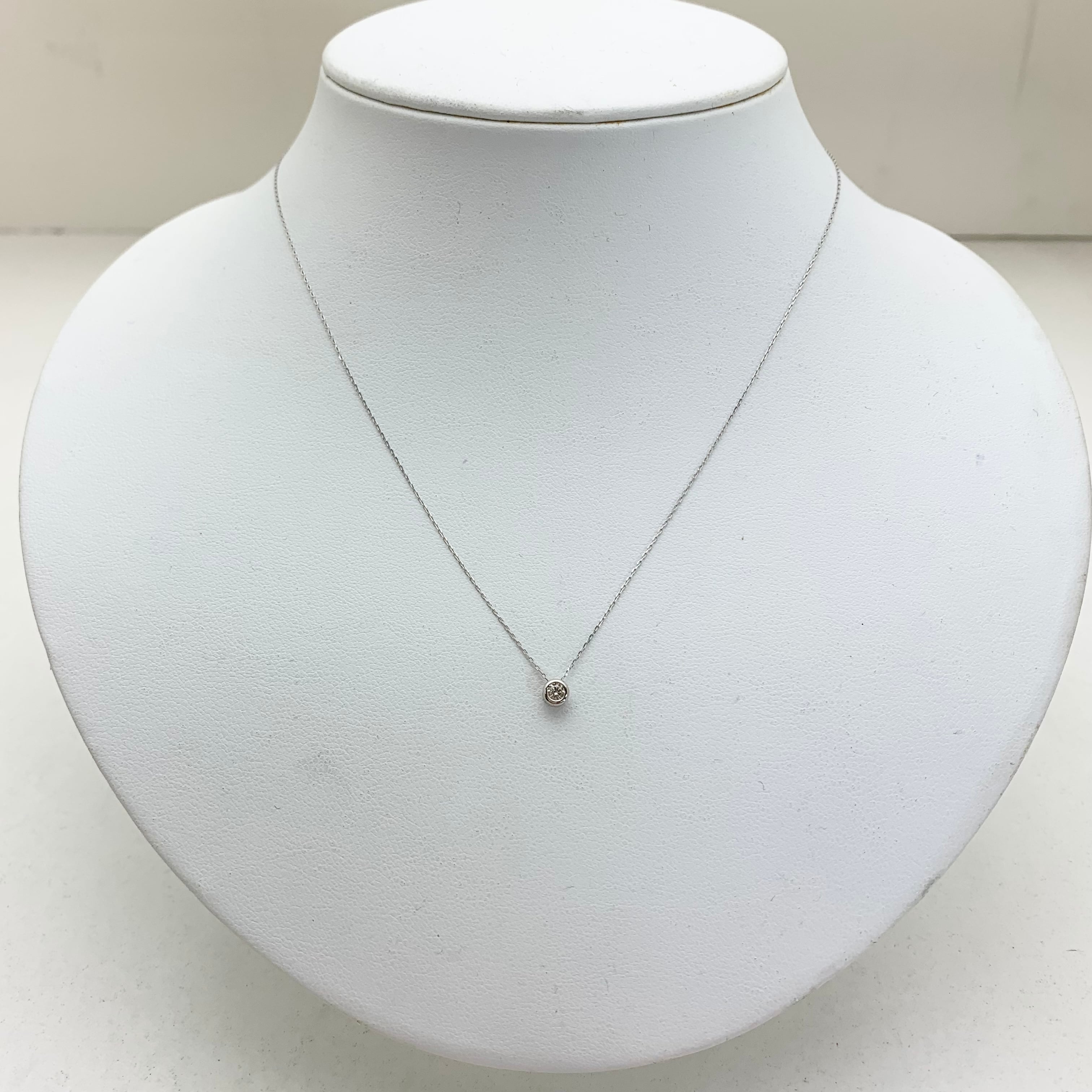 PT ダイヤモンドネックレス0.08 Pt ダイヤモンド ネックレス 0.08ct H&C | ジュエリーシャレード