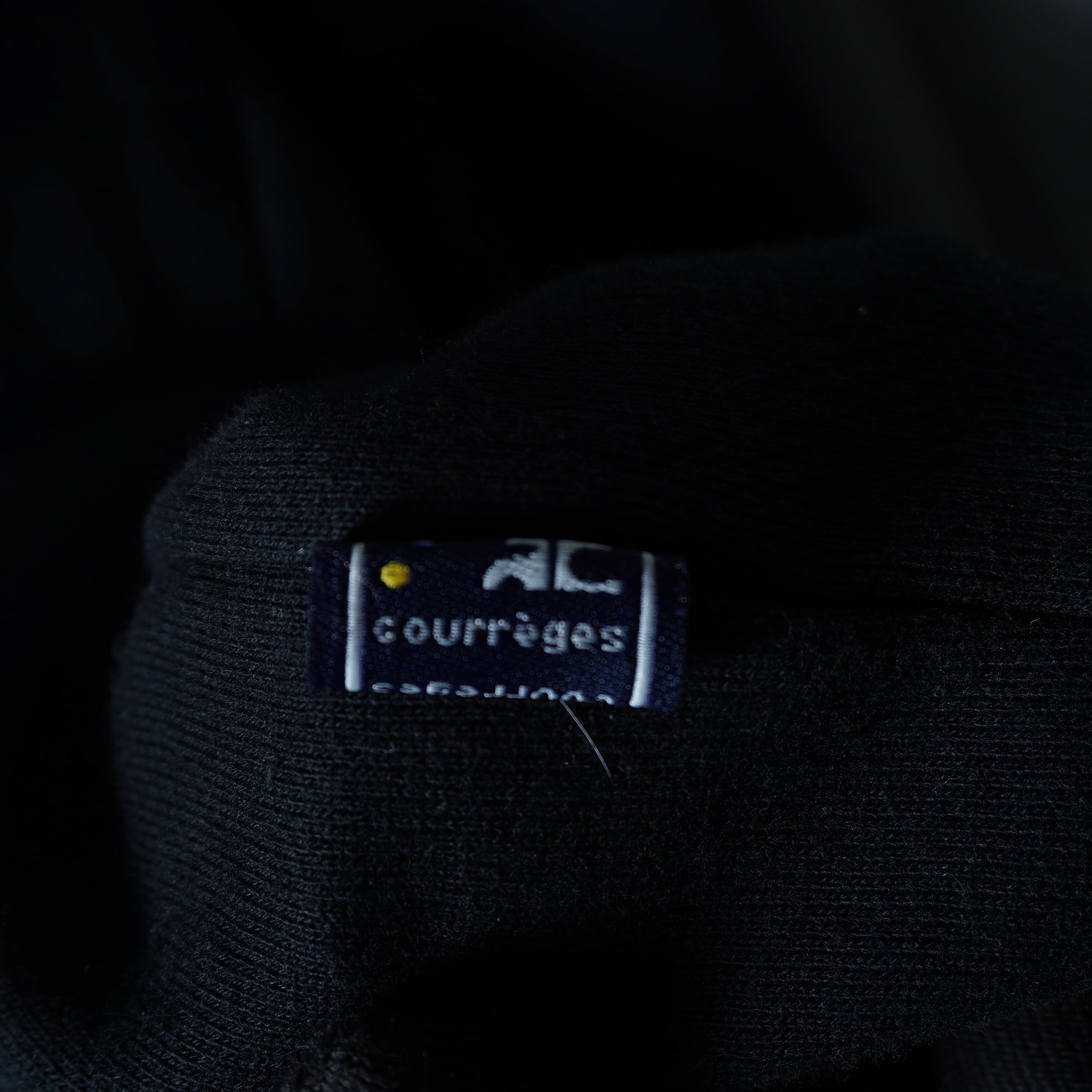 Courreges】クレージュ ロゴ刺繍スウェット black | MIXHIVE