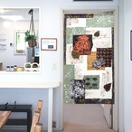 【受注生産】 のれん コラージュ風ローズ 幅85ｘ丈150cm