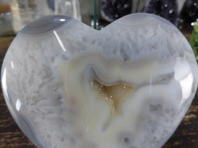 【瑪瑙カービング】　ハート瑪瑙　no.8