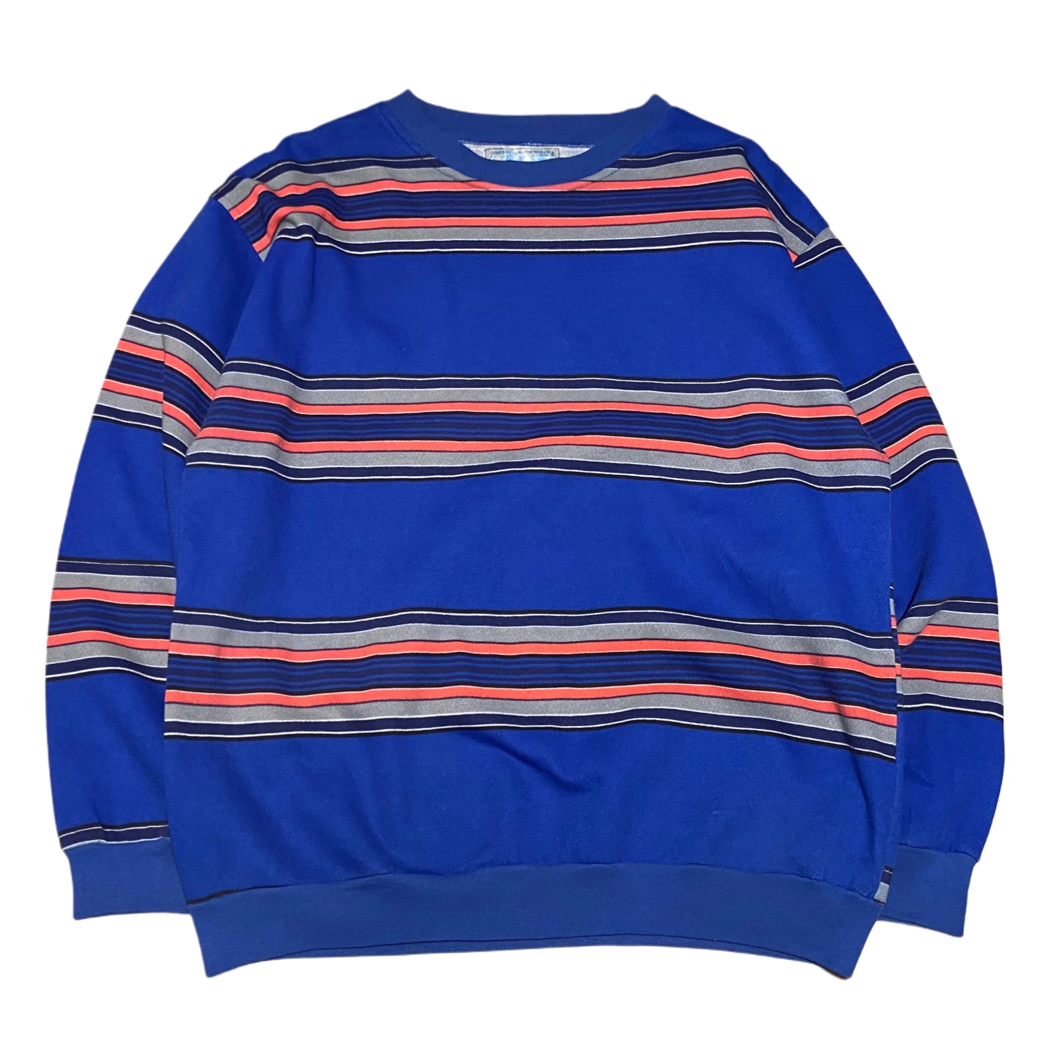 90s LANDS' END ランズエンド コットン インディゴ ニット【L】MADE