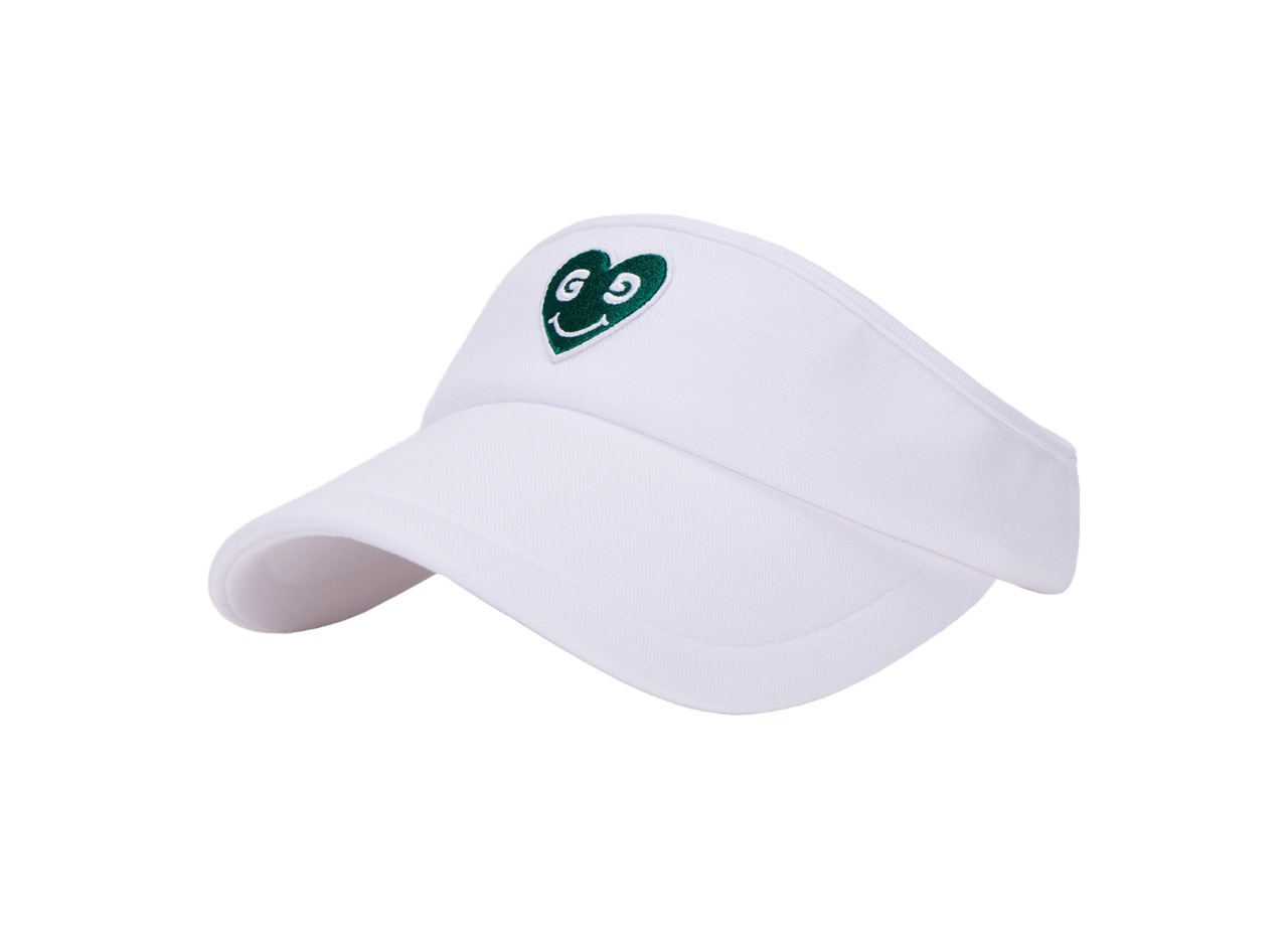 GOXO ゴーエックスオー グリーンハートエアクッションバイザー ホワイト