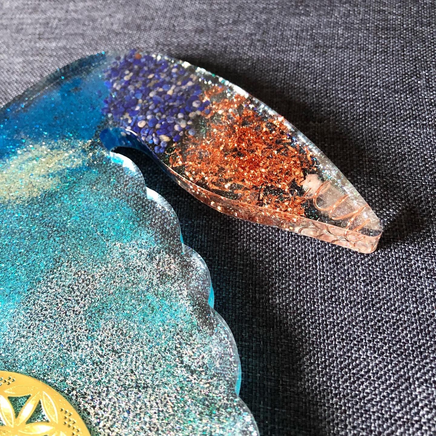 暗いところで光るオルゴナイト フラワートレー コースター