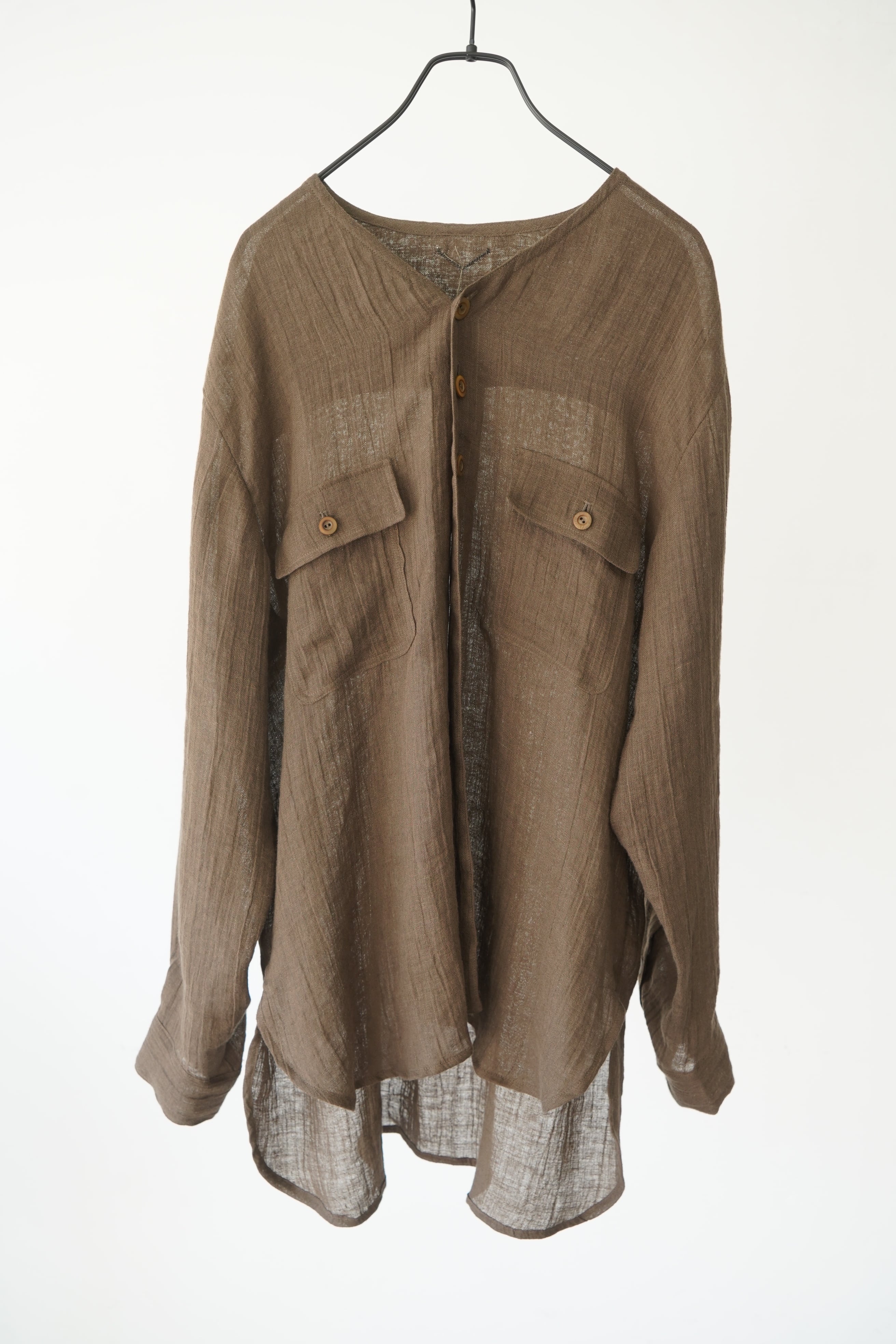 MAATEE&SONS / LINEN L/S BOAT TEE (KHAKI) | LiNN