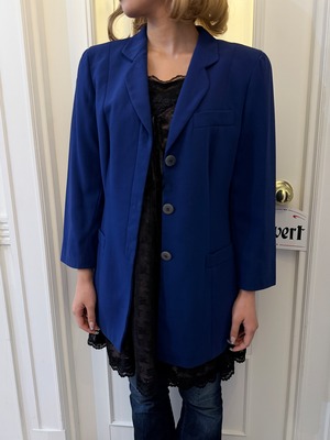 GIORGIO ARMANI / vintage  navy tailored jacket. (O)