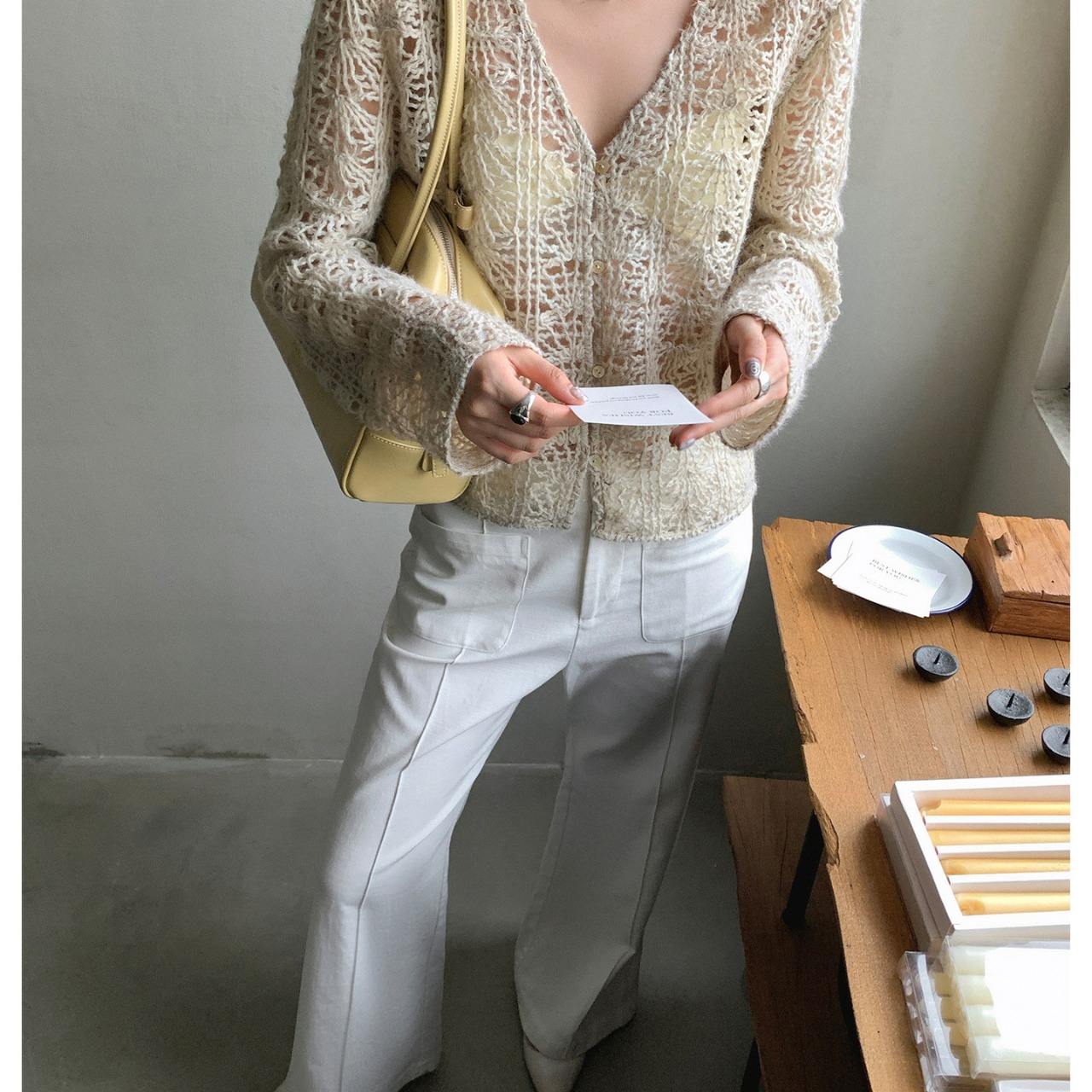 Sheer Knit Cardigan  T3793