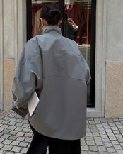 スタンドカラー オーバーサイズジップジャケット