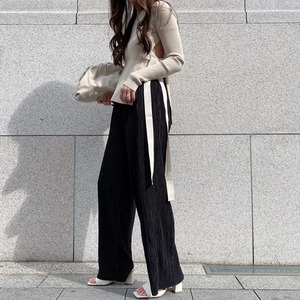 Pleats relax pants/ black(3月下旬頃発送予定)