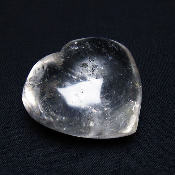 水晶 ハート置物 一点物 145-1490